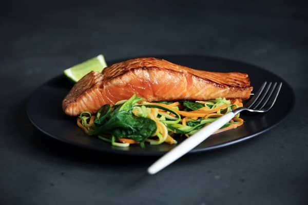 Lachs mit Gemüse - lecker Abnehmen